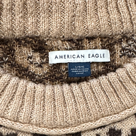 American Eagle Outfitters Leopard Print Crewneck Sweater - Picture 2 of 3